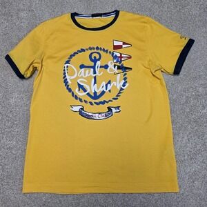Paul & Shark Yachting Italy Yellow Anchor Graphic Tee Runs Small Size L Designer